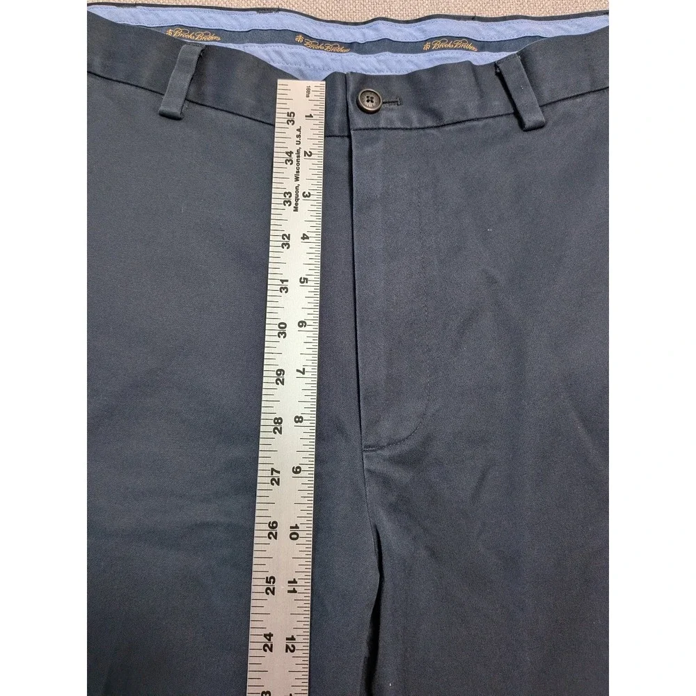 Brooks Brothers Men's 35x30 Navy Blue Advantage Chino Pants Lightweight Hudson